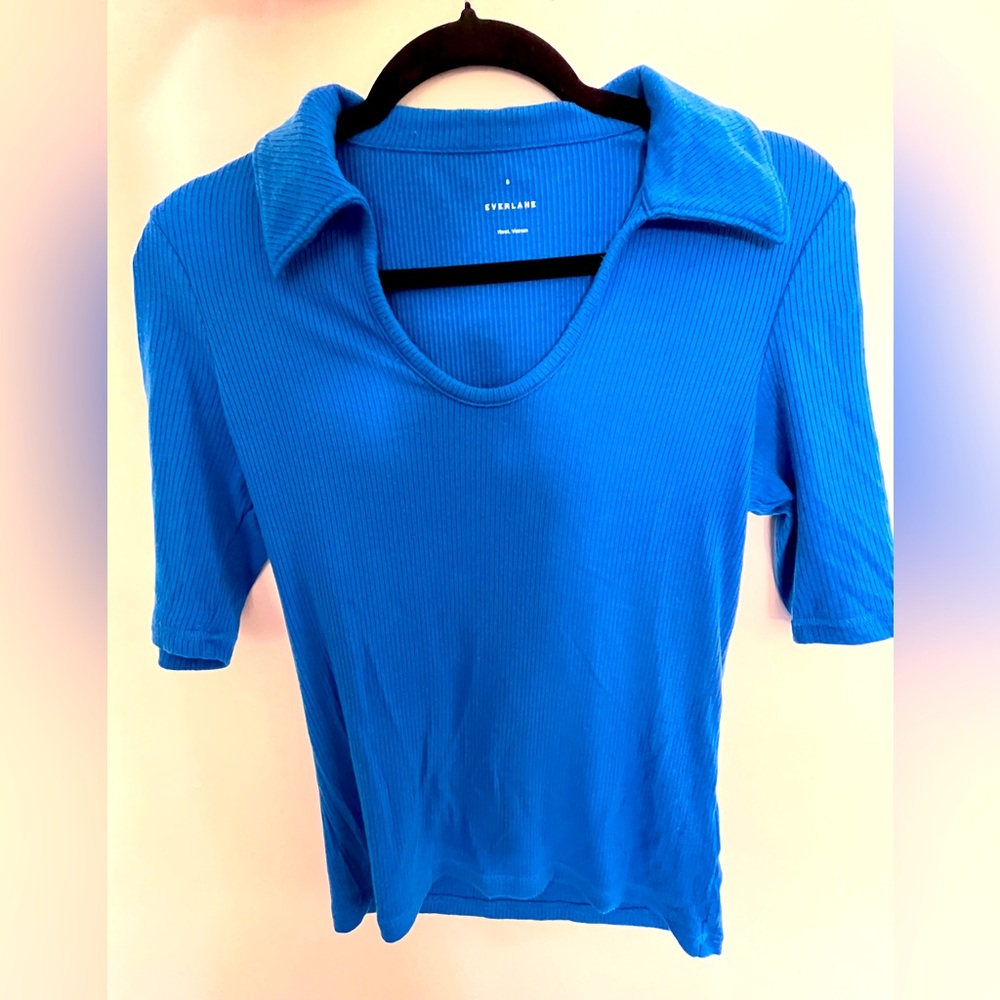 Everlane The Rib Soft Knit Open Collar Polo